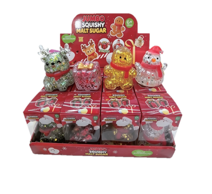 Christmas Jumbo Malt Sugar Combo Squishy - 12 PK