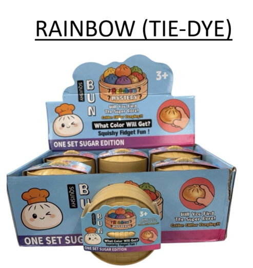 Viral Squishy Tie Dye Rainbow Dumplings - 12 PK