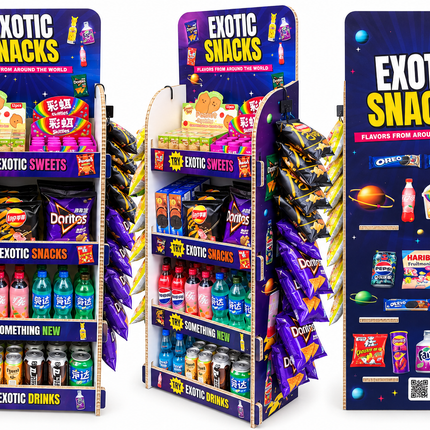 EXOTIC SNACKS DISPLAY - BEST SELLERS