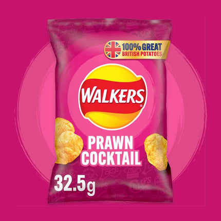Walker's Prawn Cocktail Crisps 32/1.1OZ (UK)